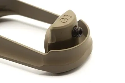 NineX19 Enhanced Magwell for Glock 19/23 - Gen 3 FDE Screw Detail