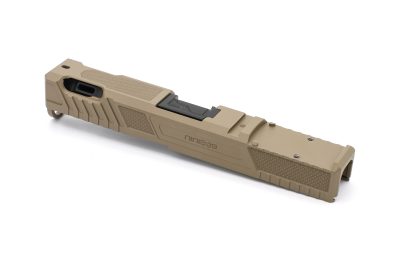 NineX19 Vapor Ported Barrel & Slide Combo for Glock 19 Gen 4/5 Hybrid - Black Barrel - FDE Slide