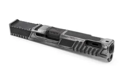 NineX19 Vapor Ported Barrel & Slide Combo for Glock 17 Gen 3 - Black Barrel - Battleworn Gray Slide
