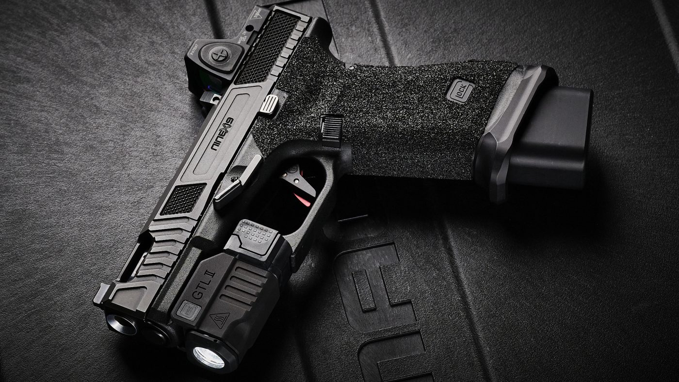 Glock 45 with NineX19 Vapor ported slide and barrel and Hybrid magwell